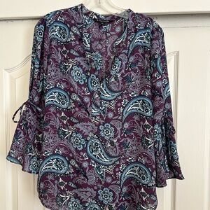 Long sleeve shirt purple blouse